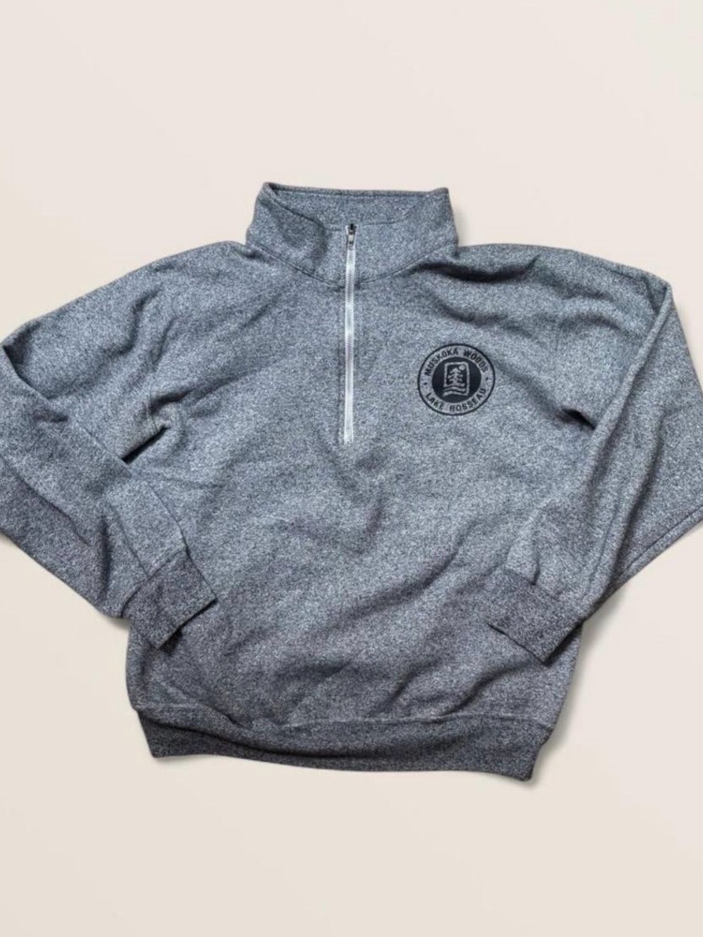 Women’s Gray Muskoka Woods Quarter-Zip Sweater - Picture 2 of 6